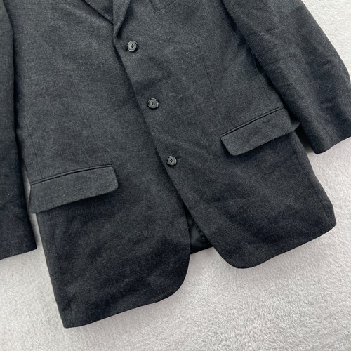 Jones New York Blazer Jacket Mens 41 Gray Lambs Wool 42x31 Suit Sport Coat R41 - Picture 2 of 13