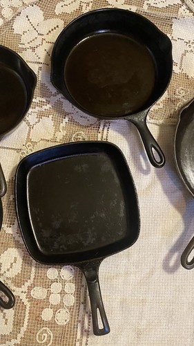5 Wagner Ware Lodge Cast Iron Skillet Griddle Pans - Picture 8 of 10