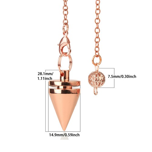 Jewelry Zinc Alloy Reiki Amulet Chain Metal Pendulum Cone Dowsing