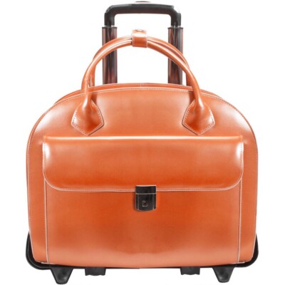 Mcklein Glenn Elynn 15.4 inch leather laptop bag(used)
