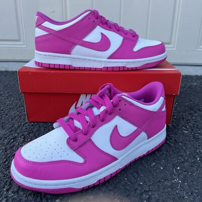 Nike Dunk Low Active Fuchsia Pink 2023 FJ0704-100 GS Sizes NEW With Box