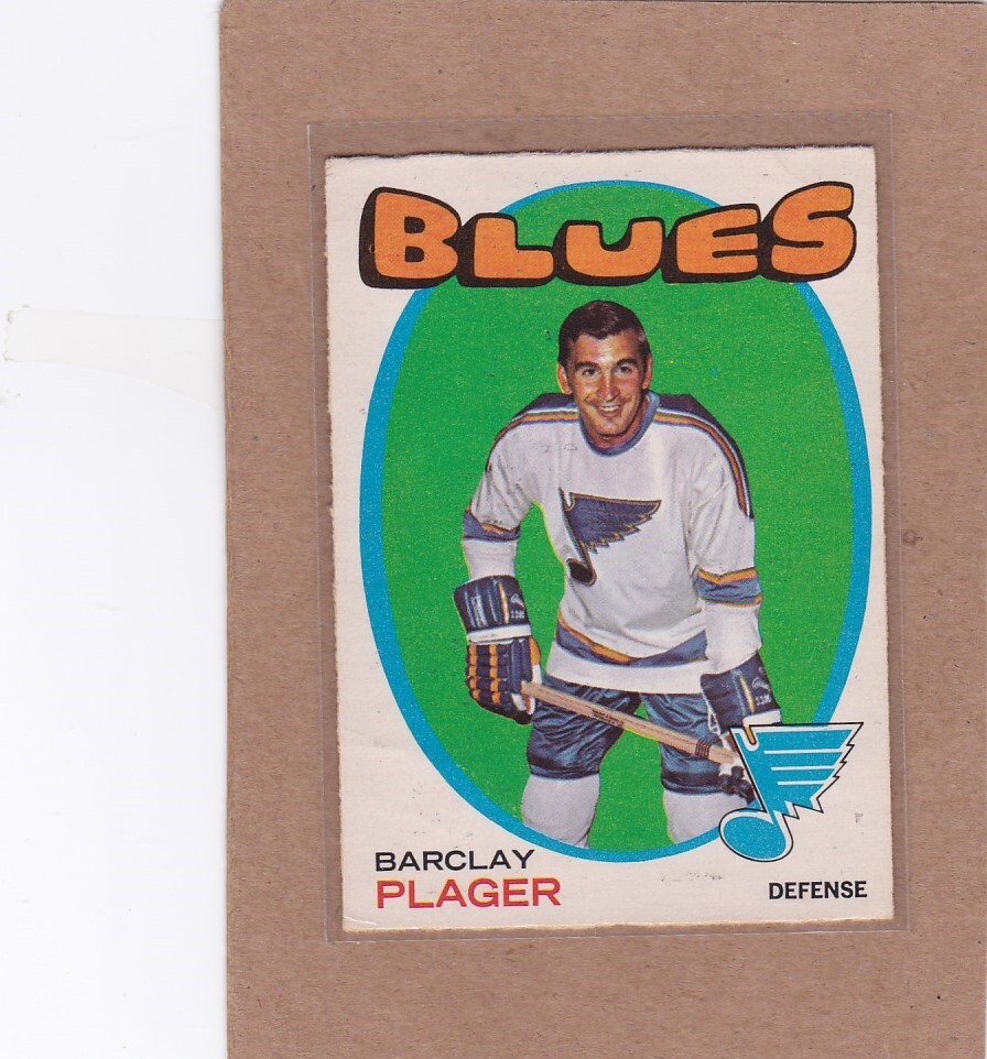 Barclay Plager #66 Hockey Cards 1971 O-Pee-Chee trading card — raw and PSA graded price guide