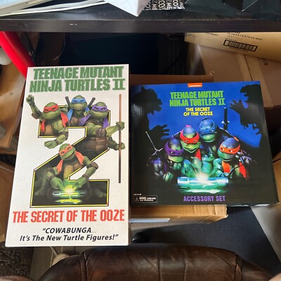 4 Pack TMNT 2 Movie VHS NECA  Ninja Turtles II Secret of The Ooze With Accessory