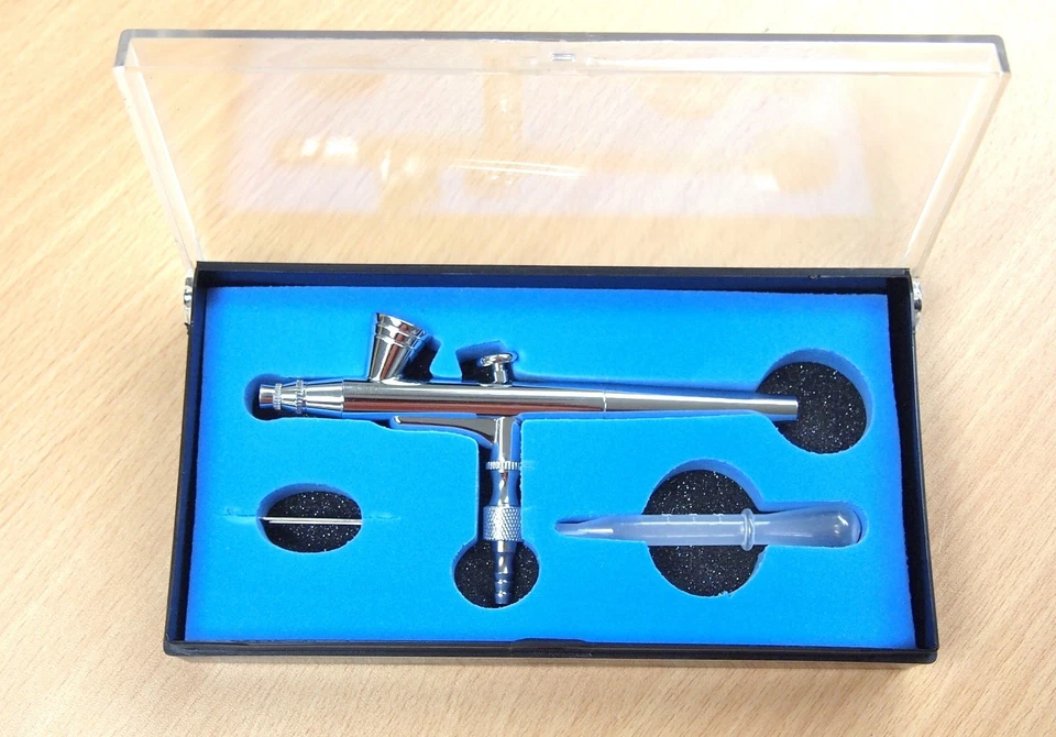 Juego de kit de alimentación por gravedad cepillo de aire de doble acción de 0,2 mm/2 cc  Foto 4 de 4