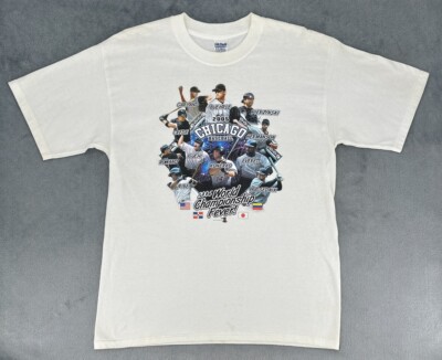 Vintage Chicago White Sox T-Shirt Mens Large White World Champions