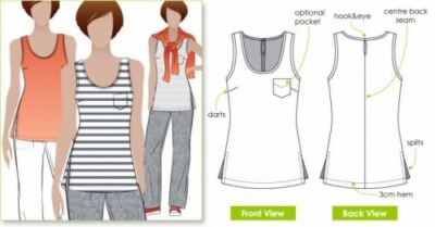 Style Arc Schnittmuster Annies Cami Größen 18-30