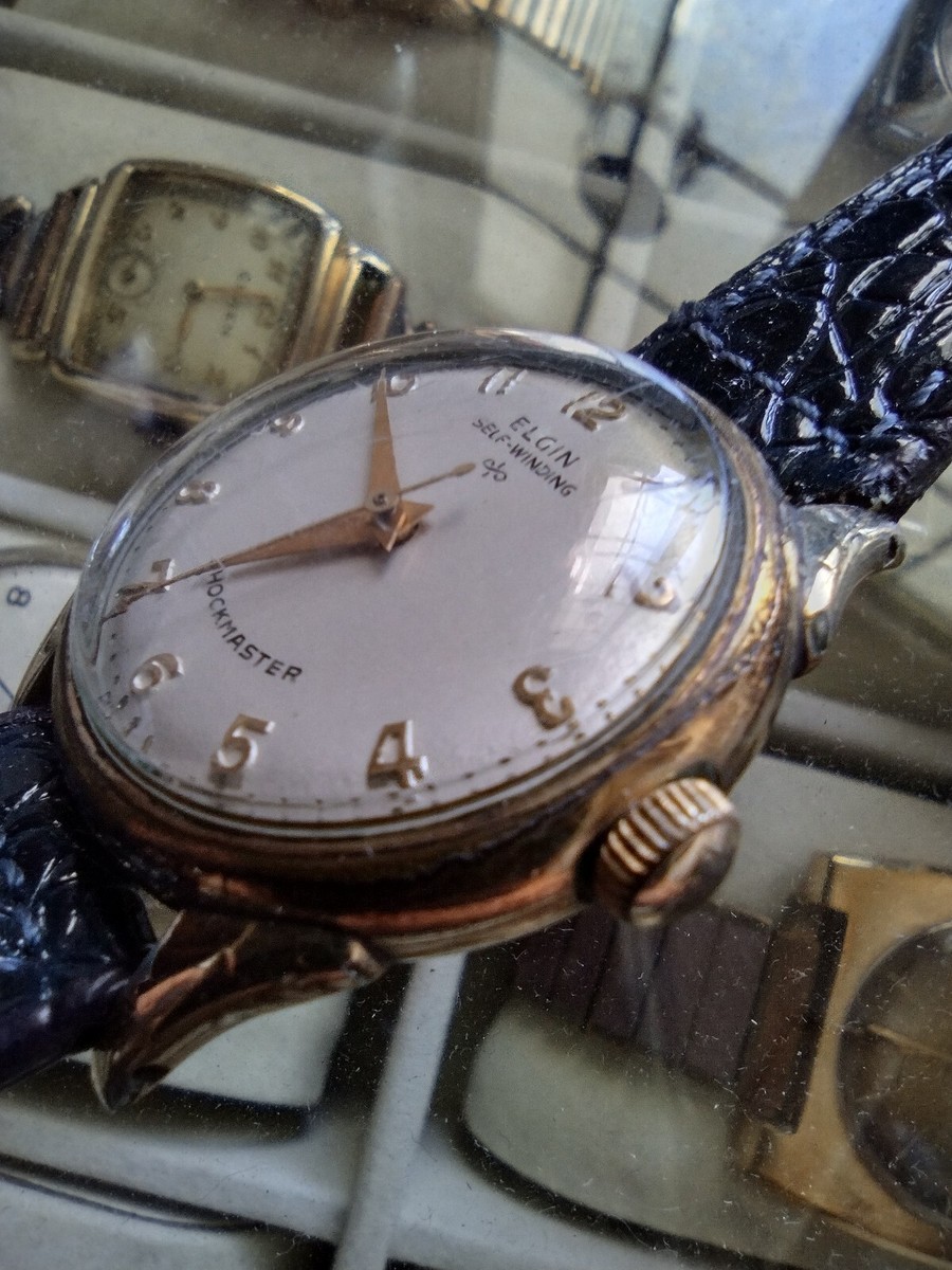 1950's Elgin Shockmaster 645 Self-Winding Automatic Mens