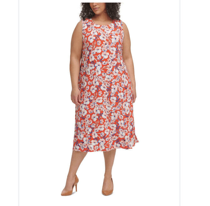 NEW Tommy Hilfiger Floral Midi Shift Dress Plus Size 18 | eBay