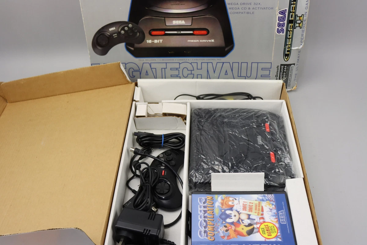 Sega Mega Drive II PAL System MIB w Sonic Compilation Megatech Value Looks NOS