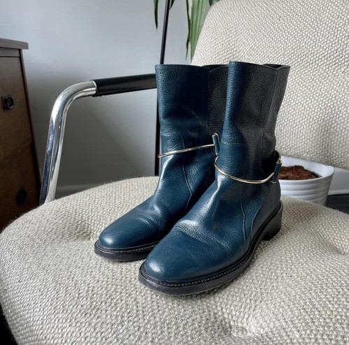 Balenciaga Leather Moto Boots - Picture 2 of 8