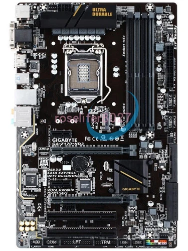 GIGABYTE GA-Z170-HD3 ATX Motherboard Intel Socket LGA1151 DDR4 SATA3 M.2