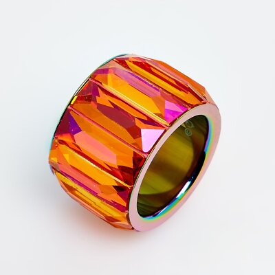 SWAROVSKI 直営OUTLETCuriosa cocktail カクテルリング Swarovski ring Curiosa cocktail Size 55 Baguette cut Pink