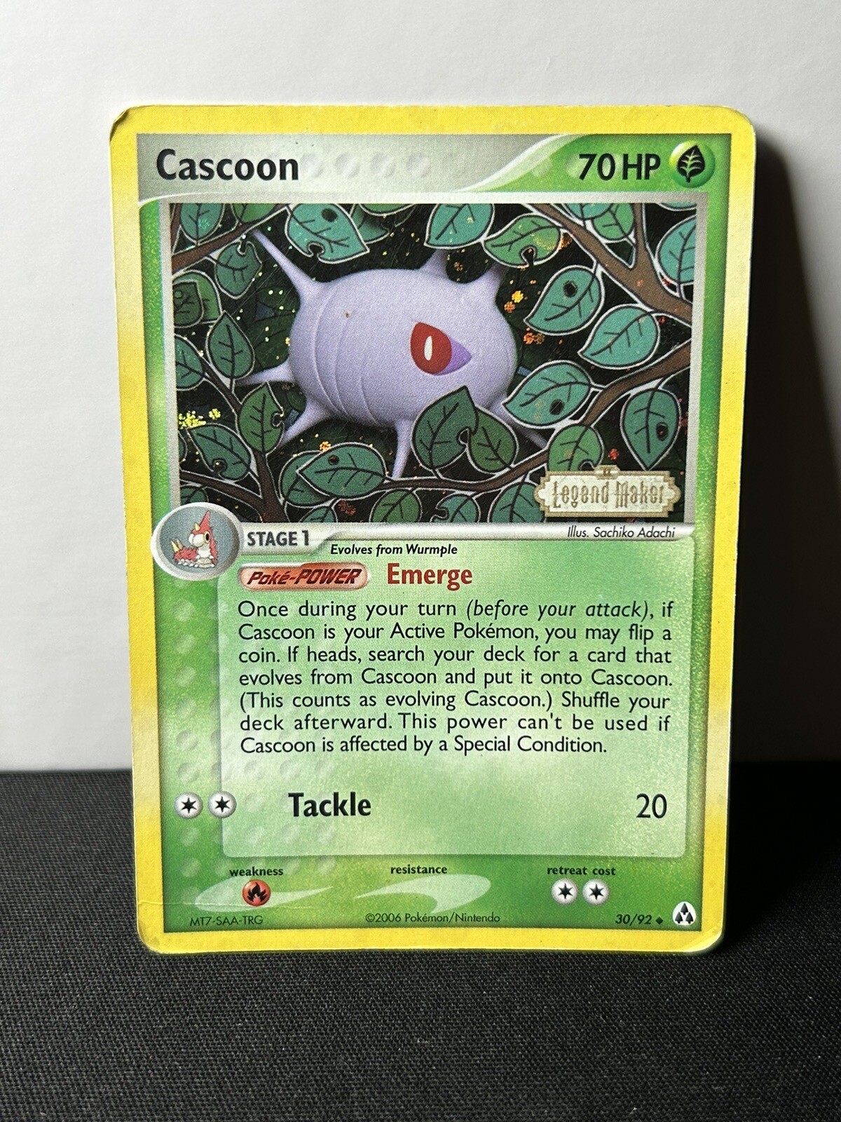 Pokémon Cascoon 30/92 Uncommon Holo Ex Legend Maker MP/LP