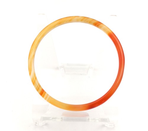 Multicolor Natural Ice Chalcedony Agate Jade Thin Round Women Bangle Bracelet - Picture 60 of 61