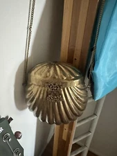 Vintage Brass Clam Shell Purse