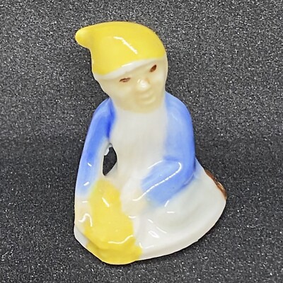 Irland Kobold Kroko Gold mit gelbem Hut - Vintage