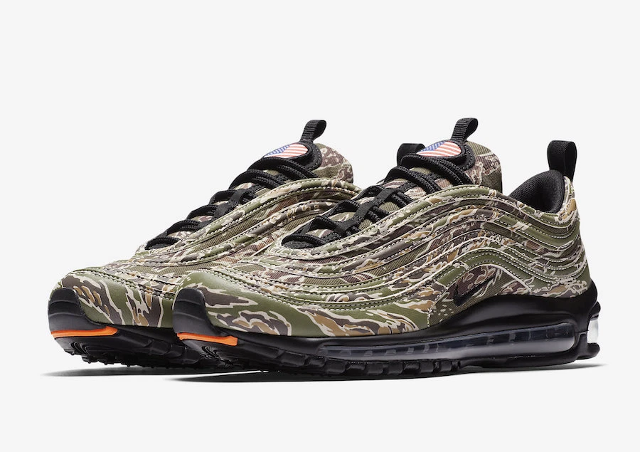 Nike MEN&#039;S Air 97 Premium COUNTRY CAMO USA SIZE 8.5 BRAND NEW |