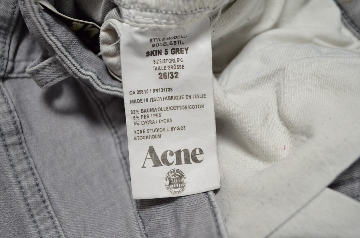 Acne Studios Jeans Skin 5 gray Women Size 26 mini-nuance on last