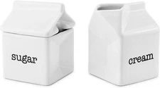 Milk Carton Sugar and Creamer Set, Milk Carton Shaped- Darware