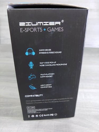 Ziumier E-Sports + Games gaming headset headphones RGB Z20 - Picture 5 of 11
