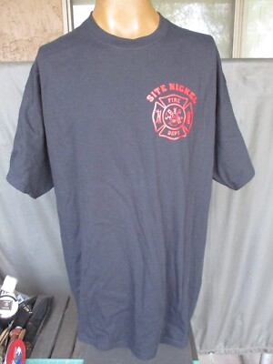 Vtg Northrop Grumman SITE NICKEL Special Projects Fire Department T Shirt, L