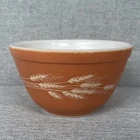 Autumn Harvest Wheat Orange #401 750ml Nesting Mixing Bowl Vintage Pyrex