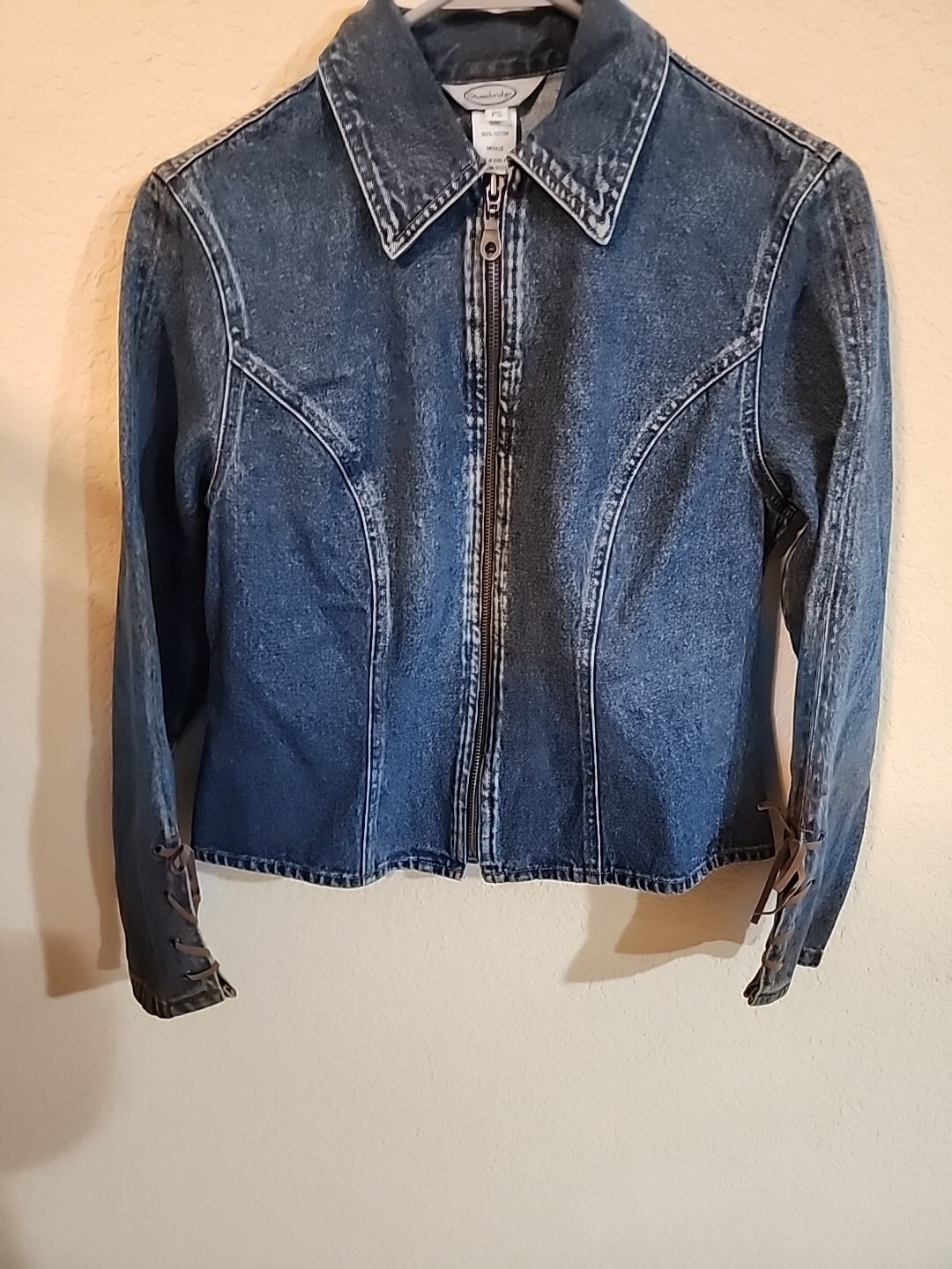 Stonebridge Jean Jacket petite small High Sierra Denim Zip detail back & sleeve
