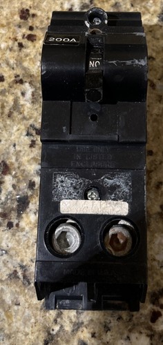 Murray Crouse-Hinds 200 Amp 2 Pole Type MD-A Circuit Breaker MD2200