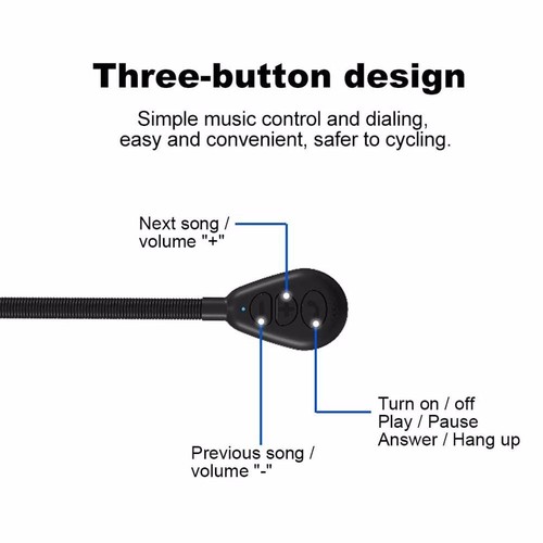 Ultra-thin Motorcycle Earphones Wireless Speaker Headset Bluetooth Headphone - Picture 3 of 12