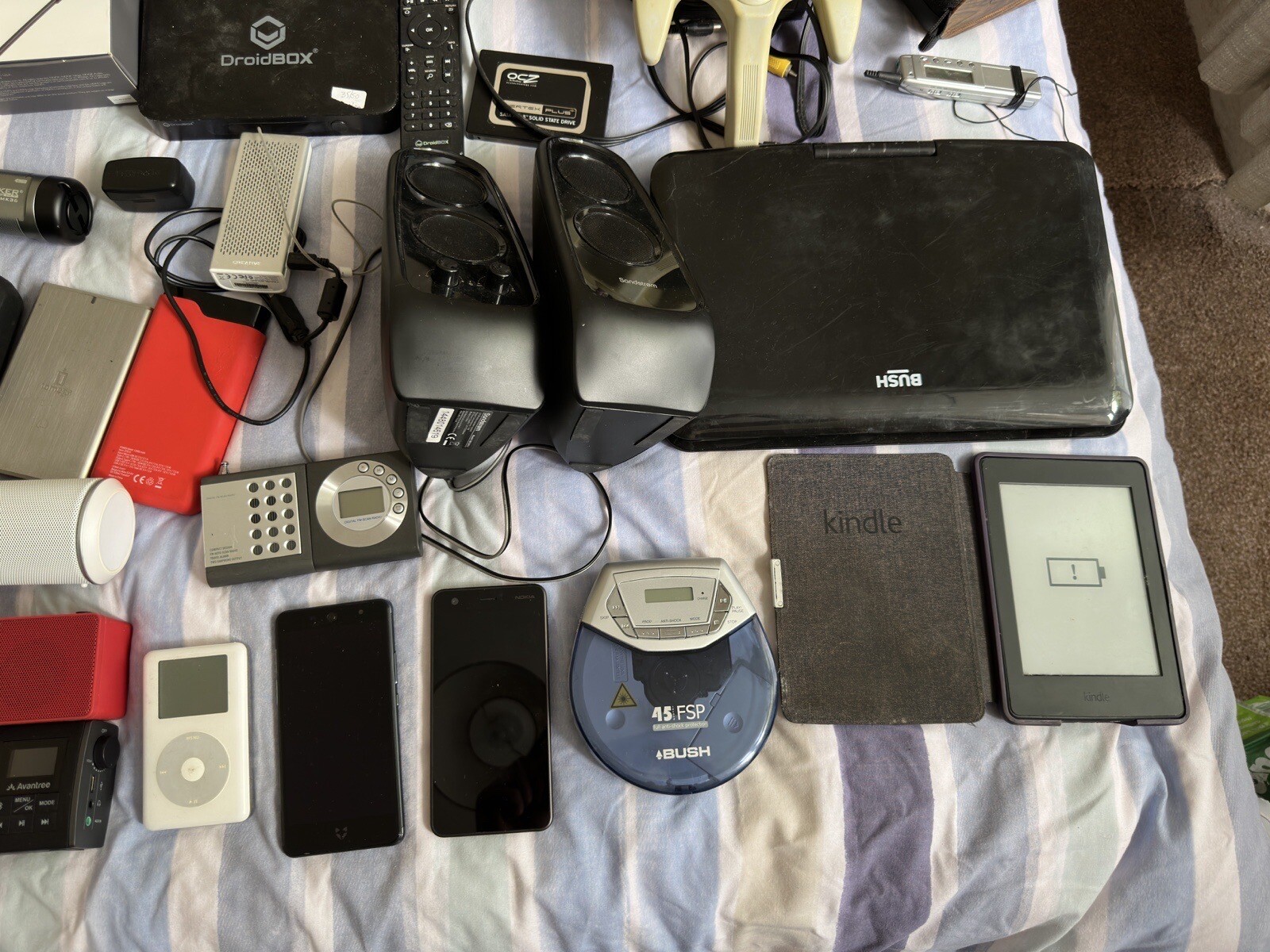 Joblot Projector, Phones, Tablets,speakers, iPod, Dvd Player, Droid box,controll eBay