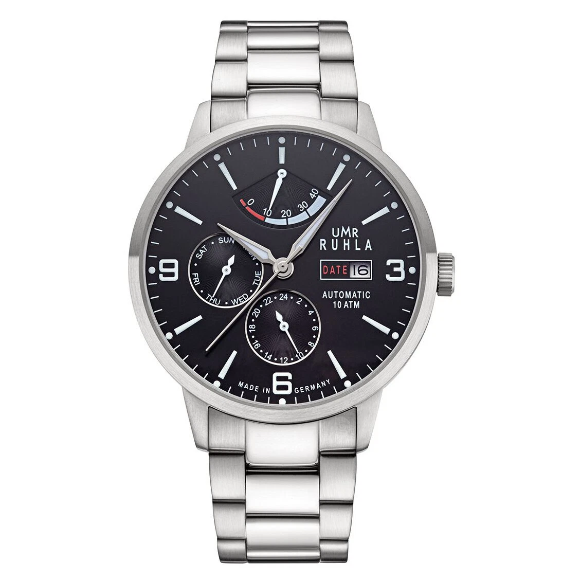 UMR RUHLA Orologio Analogico al Quarzo Uomo con Cinturino in Silicone SP39004