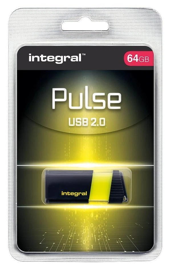 Integral - INFD64GBPULSEYL - Clé Usb 2.0, 64 Go Jaune - Photo 4/4