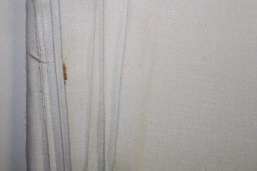 Vintage Soviet Union Linen Sheet, White, Size: 84" x 59" (150 cm x 214 cm) - Afbeelding 4 van 4