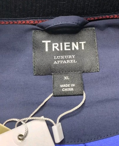 NWT Trient Luxury Apparel Hexagon Quilted Bomber Jacket Puffer Insulated Zip XL - Picture 8 of 8