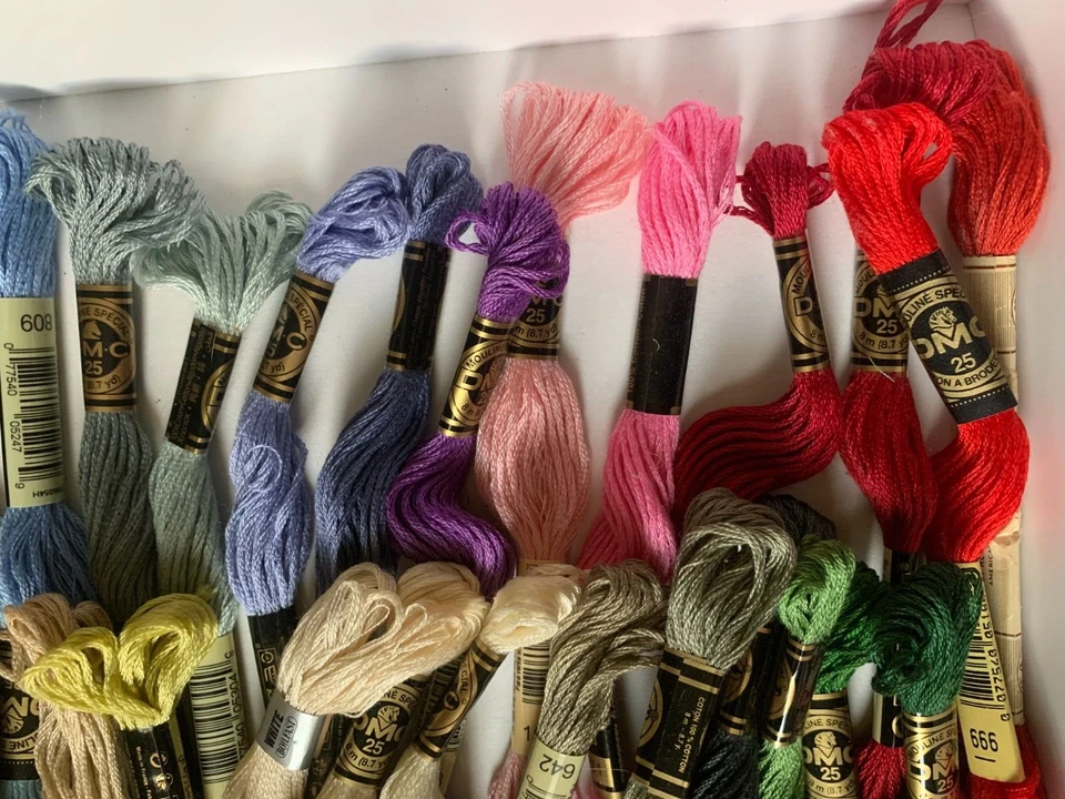 Various brands of Floss Lot Embroidery Thread Skeins 37 Set No Duplicates - Image 3 of 4