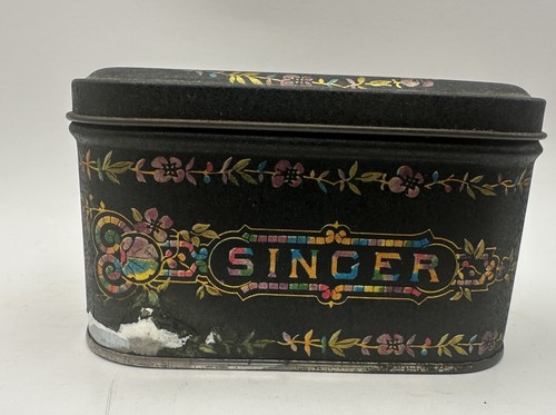 Vintage Singer Sewing Box Tin 4”x3” X2.5” Bristol Ware Hong Kong - Picture 5 of 12