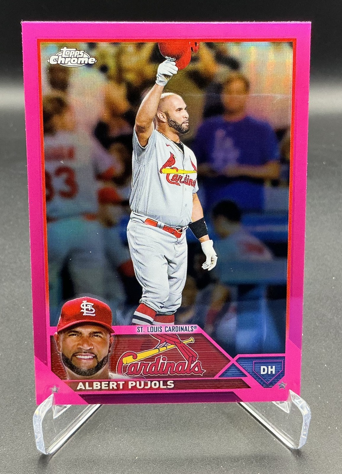 2023 Topps Chrome - Albert Pujols #143 Pink Refractor - St. Louis Cardinals