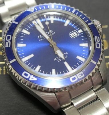 EPOS Sportive 3413BLM Automatic Watch Blue Dial 41mm 200m Water Resistant Box