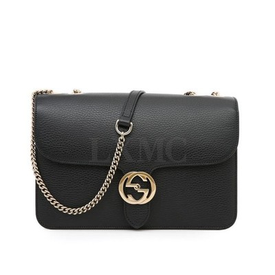 関税負担なし☆Gucci Interlocking Chain Leather Cross Bag Gucci Interlocking Chain Bag 510303 58891158 | eBay