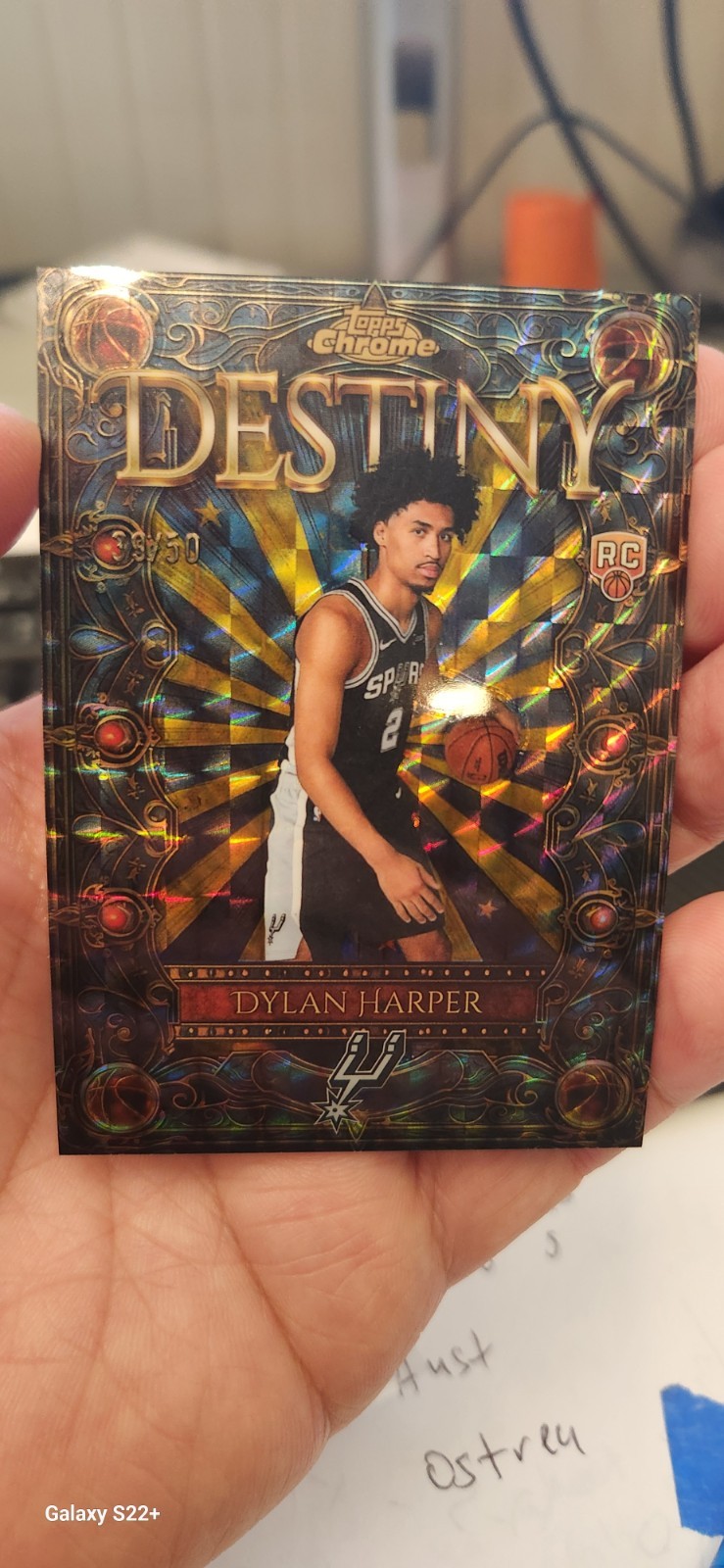 2025-26 Topps Chrome Dylan Harper Rookie RC Destiny Gold Geo /50 - #D-2 CASE HIT