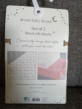 Dream baby dream set of 2 prewashed fitted crib sheets fits all standard cribs