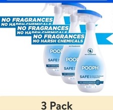 x3 POOPH Dog Cat Pet Natural Odor Eliminator Spray Fragrance-Free 20oz