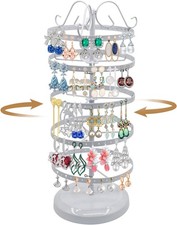 5 Tiers Rotating Earring Holder Organizer,Metal Jewelry Display Stand for Women
