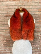 COLLO in PELLICCIA di volpe FOURRURE FUCHS PELZ KRAGEN SCARF red FUR FOX zorro 