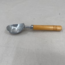 Vintage Aluminum Ice Cream Scoop with Wooden ...