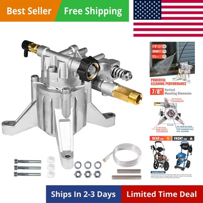 #ad 7 8quot; Shaft Vertical Pressure Washer Pump Rear Inlet Outlet 3000 PSI @ 2.5 GPM... $114.80