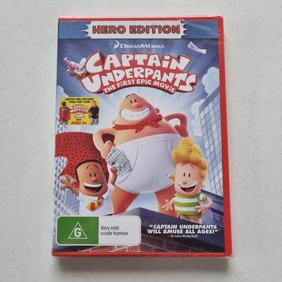 Captain Underpants the Movie (DVD, 2017) PAL Region 4 (DreamWorks) Hero Edition