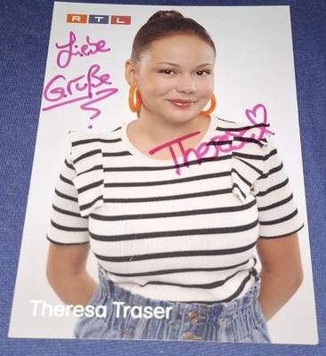 Original Autogramm Theresa Traser spielt Ronja Pfeiffer bei Unter Uns 