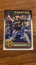 2024 Topps JT Brubaker Pittsburgh Pirates Autographed Baseball Card #635