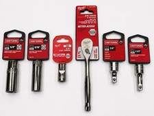 38 Drive Ratchet Socket Set Kit W Extension Adapter Deep Spark Plug Sockets